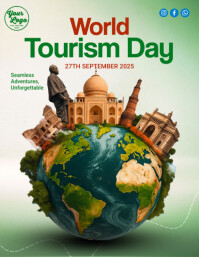 Maximalist World Tourism Day Flyer (us Letter) template
