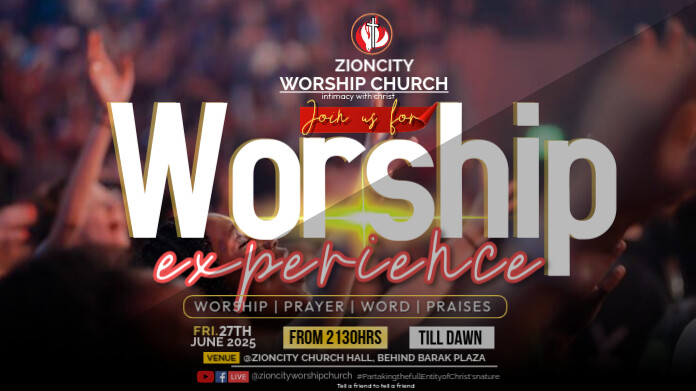 Maximalist Worship Experience Flyer Twitter Post template