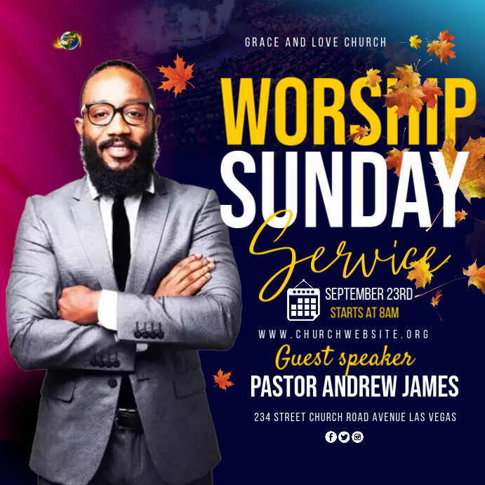 Copy of Maximalist Worship Sunday Service Instagram Post | PosterMyWall