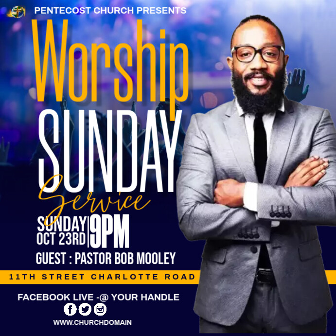 Copy of Maximalist Worship Sunday Service Instagram Post | PosterMyWall