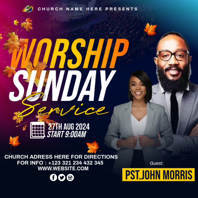Copy of Maximalist Worship Sunday Service Instagram Post | PosterMyWall