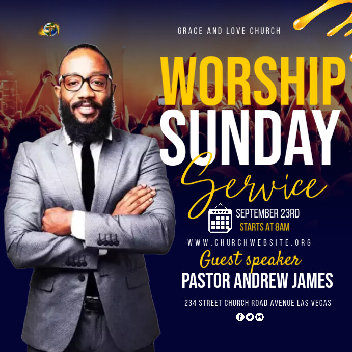 Copy of Maximalist Worship Sunday Service Instagram Post | PosterMyWall