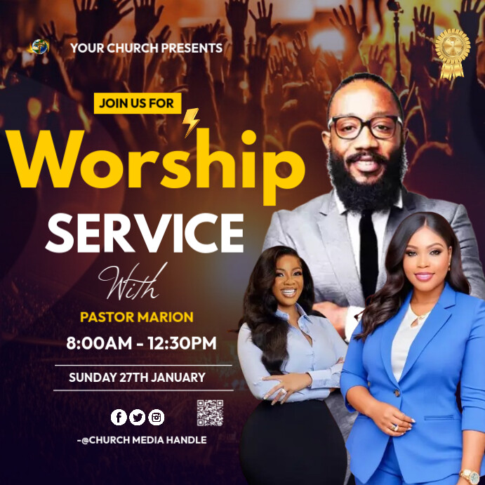 Copy of Maximalist Worship Sunday Service Instagram Post | PosterMyWall