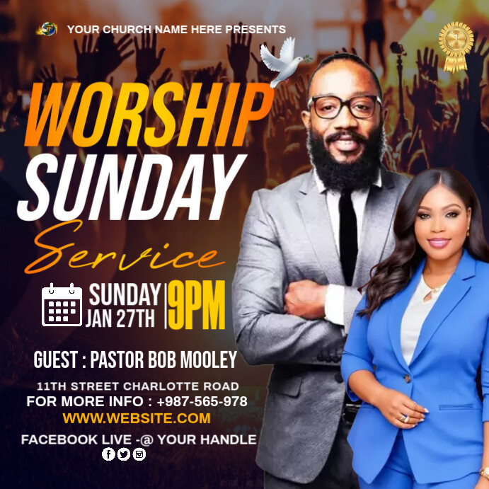 Copy of Maximalist Worship Sunday Service Instagram Post | PosterMyWall