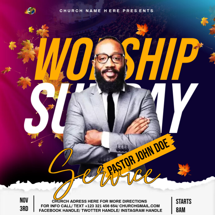 Copy of Maximalist Worship Sunday Service Instagram Post | PosterMyWall