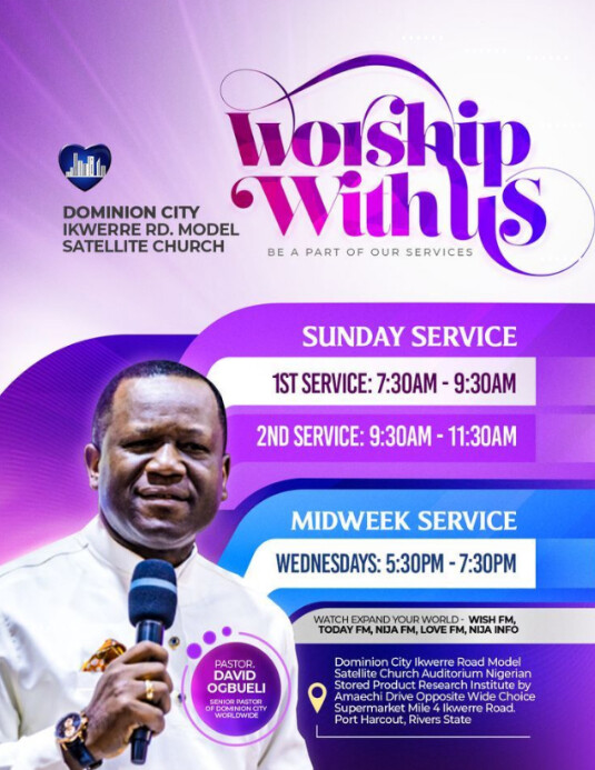 Copy of Maximalist Worship With Us Church Flyers Flyer (us Letter ...