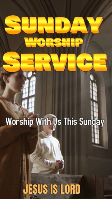 Maximalist Worship With Us Church Flyers Instagram Reel Template ...