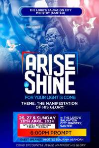 Purple Church Event Promotion Poster Template