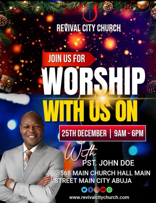 Copy of Maximalist Worship With Us Flyer (us Letter) | PosterMyWall