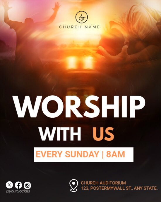 Copy of Maximalist Worship With Us Instagram Portrait | PosterMyWall