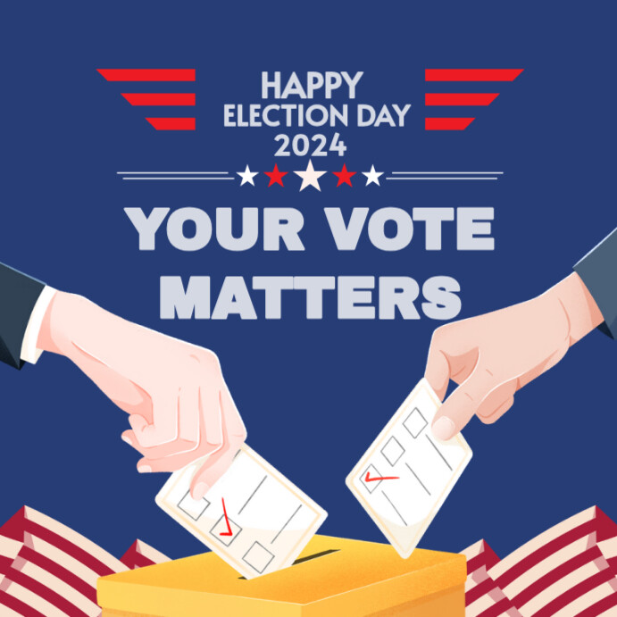 Maximalist Your Vote Matters Instagram Post template