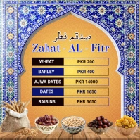 Maximalist Zakat Al Fitr Instagram Post template