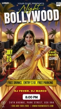 Bollywood Night Party Instagram Story template