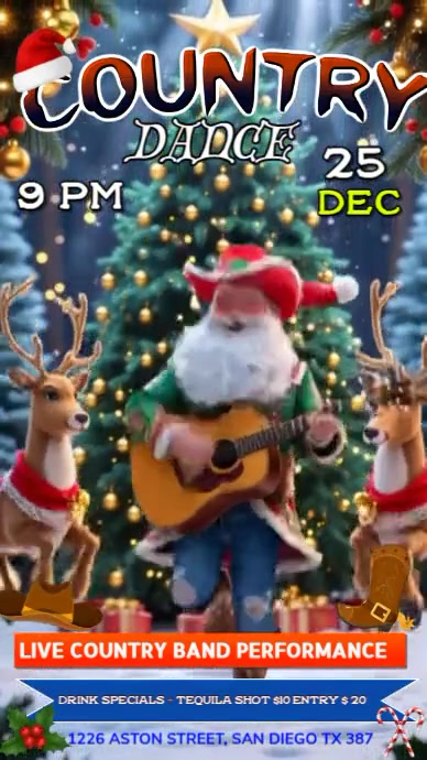 Plantilla de Maximaliste Christmas Dance Party 2025 Instagram Story ...