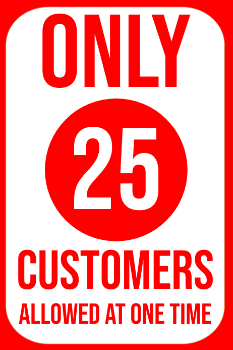 Maximum Occupancy Poster Template | PosterMyWall