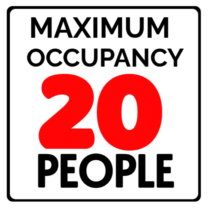 Image showcasing Modèle Maximum Occupancy Sign Template Instagram Post | PosterMyWall
