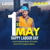 May 1 Labour Day Video Ads Instagram Post template