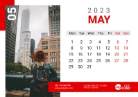 May 2023 Calendar A5 template