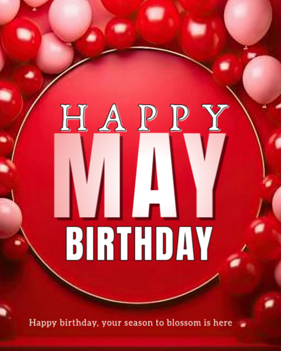 May Birthday Celebration Template | PosterMyWall
