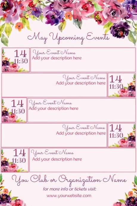 May Calendar by Paula Plakkaat template
