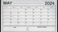 MAY CALENDAR งานแสดงผลงานแบบดิจิทัล (16:9) template