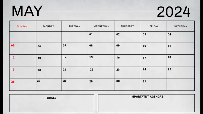 MAY CALENDAR Template | PosterMyWall