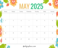 May calendar Middelgrote rechthoek template