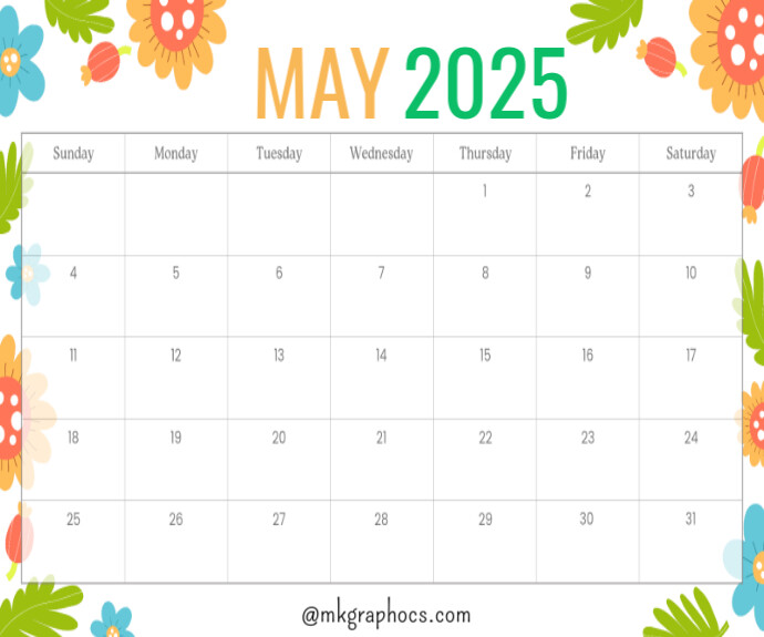 May calendar Template PosterMyWall