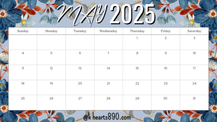 May calendar Template | PosterMyWall