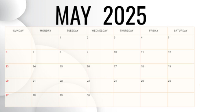 May Calendar Template PosterMyWall