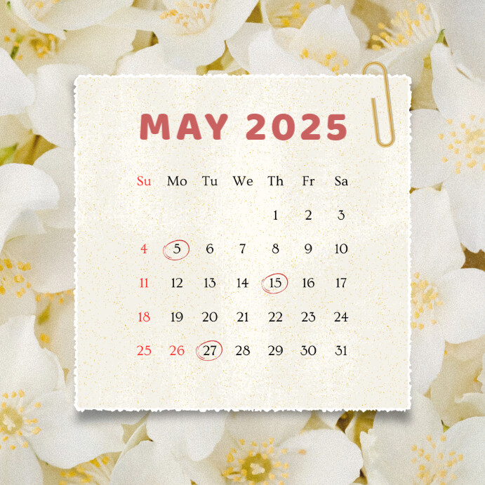May Calendar Template | PosterMyWall