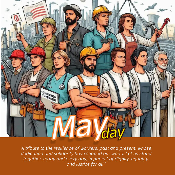 May day, labour Day, workers day (1) Instagram Post template