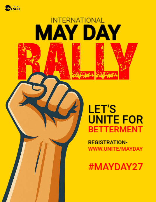 May Day Rally Flyer Template | PosterMyWall