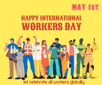 May day template Large Rectangle