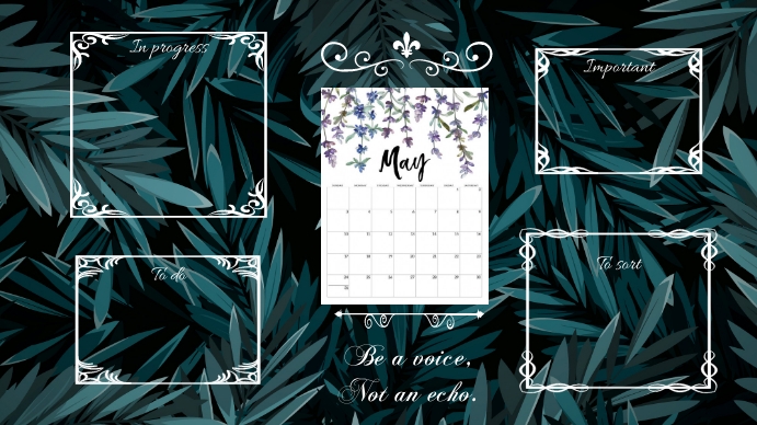 May desktop wallpaper Pantalla Digital (16:9) template