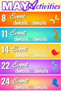 May Events Calendar Poster (2) 海报 template
