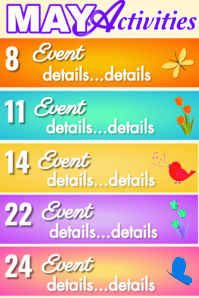 May Events Calendar Poster (2) template