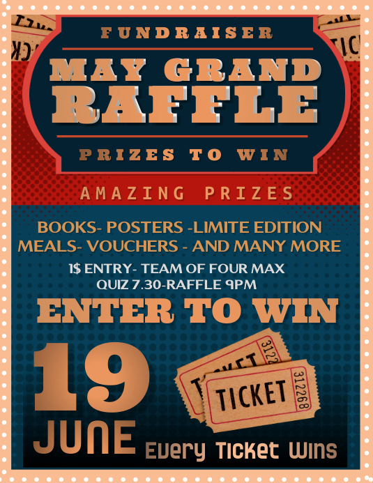 Sjabloon May Grand Raffle Flyer Template Postermywall