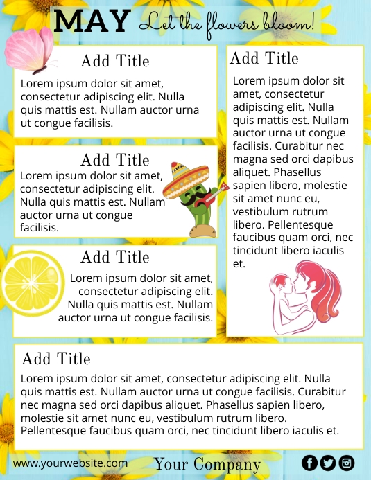 May Newsletter, Newsletter Template | PosterMyWall