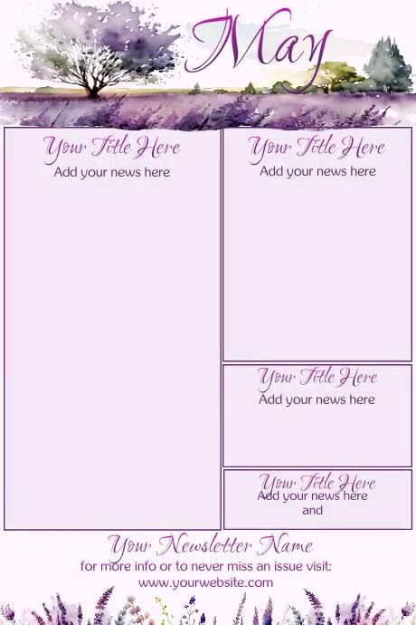 May Newsletter by Paula Poster template