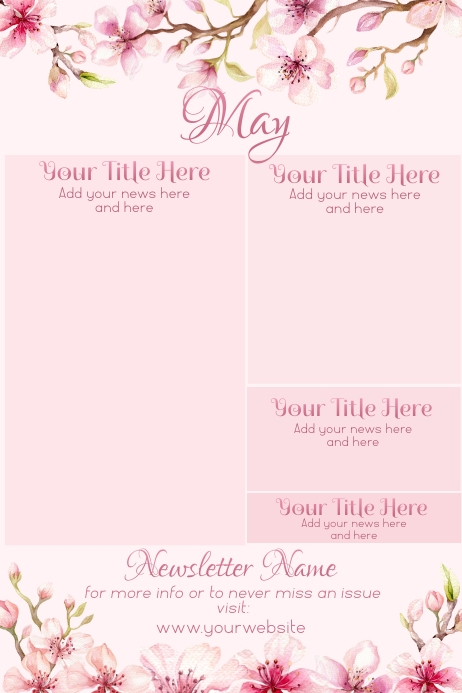 Newsletter Poster Examples May Newsletter Template | PosterMyWall