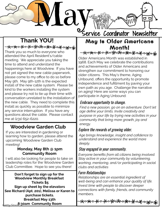 May Newsletter flyer poster Template | PosterMyWall
