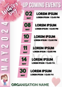 May upcoming events A6 template
