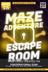 Maze Adventures Poster template