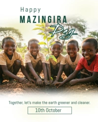 Mazingira Day Poster Template – Environment Awareness & Green Earth Flyer Instagram Portrait