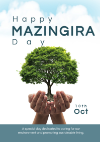 Mazingira Day Poster Template – Environment Awareness & Green Earth Flyer A2