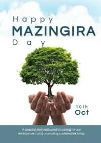 Mazingira Day Poster Template – Environment Awareness & Green Earth Flyer A2