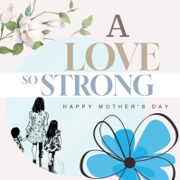 md 162 White Floral Mother's Day Publicação no Instagram template