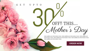 White Mother's Day Sale Digital Display Template