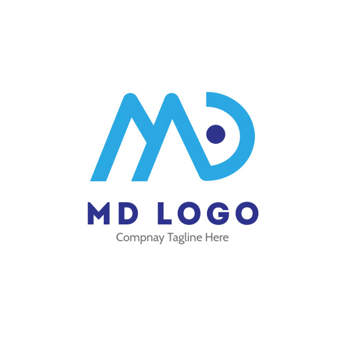 Md Logo Design Md Letter Logo Creative Design With Vector Graphic Md